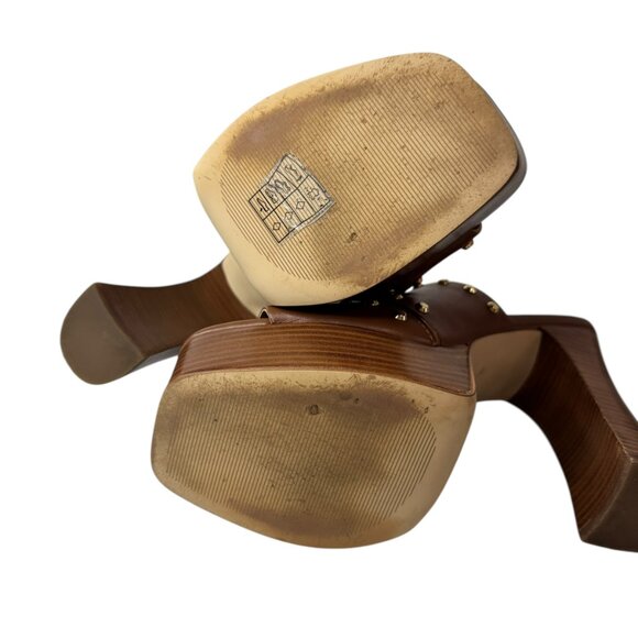 Michael Kors Studded Platform Sandals Women’s Size 9 –Leather Block Heel. NWOT - Picture 6 of 11